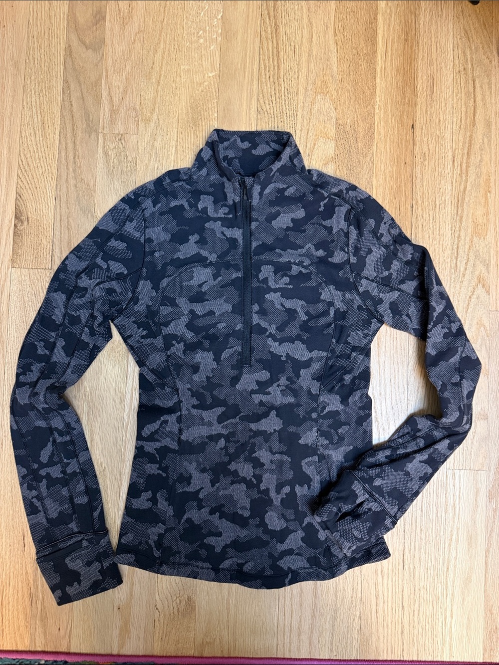 lululemon athletica Charcoal & Black Camo Half-Zip Pullover